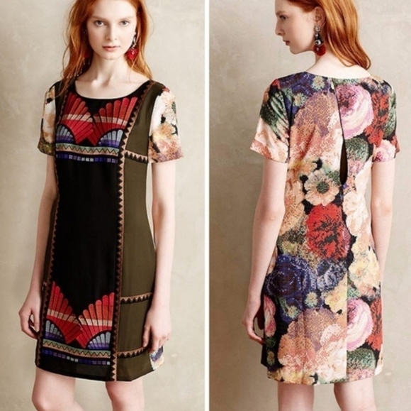 Ranna Gill Fanned Vignette Shift Dress 6 - Picture 2 of 7